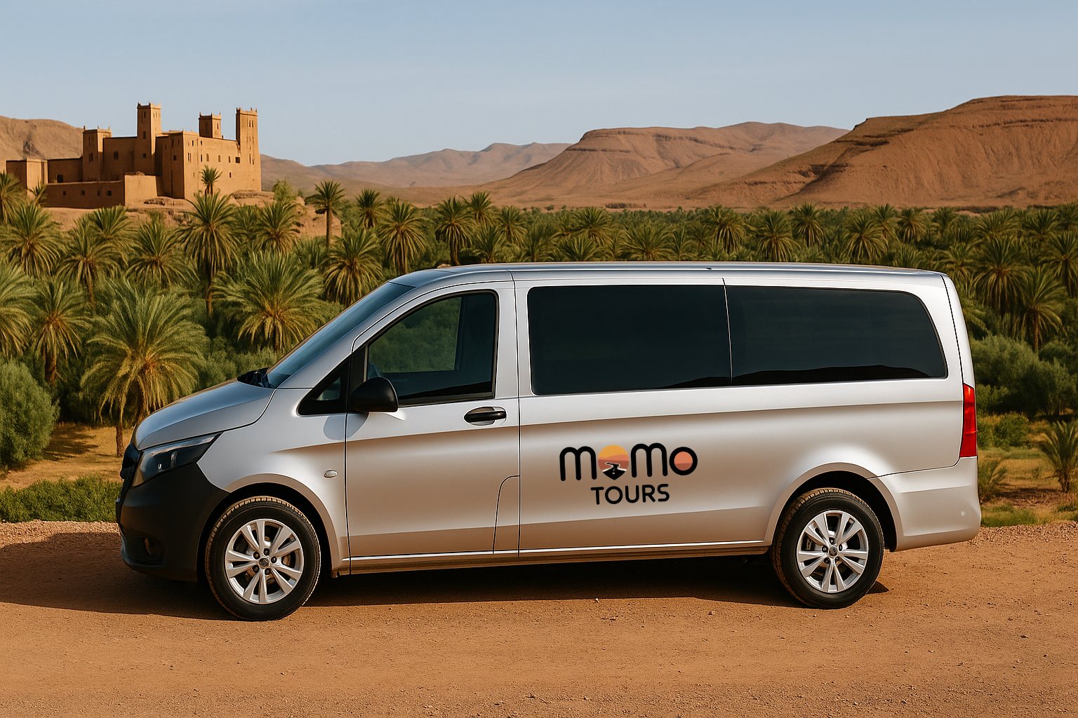 Momo Tours professional transport van in Morocco